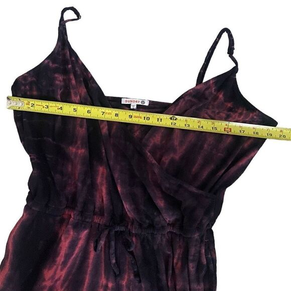 Sundry Womens Tie Dye Sleeveless Spaghetti Strap Jogger Jumpsuit Sz 3 LARGE - Picture 3 of 9